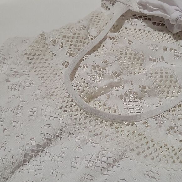 Becca by Rebecca Virtue White Captured Crochet One-Piece Swimsuit - Picture 10 of 16